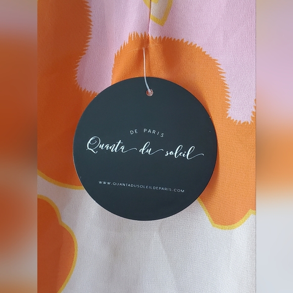 NWTO Quanta du Soleil Jacqueline Shirt Dress Sheer Pattern Asymmetrical - Small - Picture 7 of 11